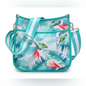 Jen & Co Neoprene Crossbody Bag Tropical Print